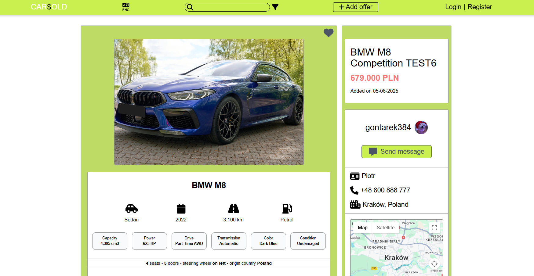 carsold.pl - car marketplace platform